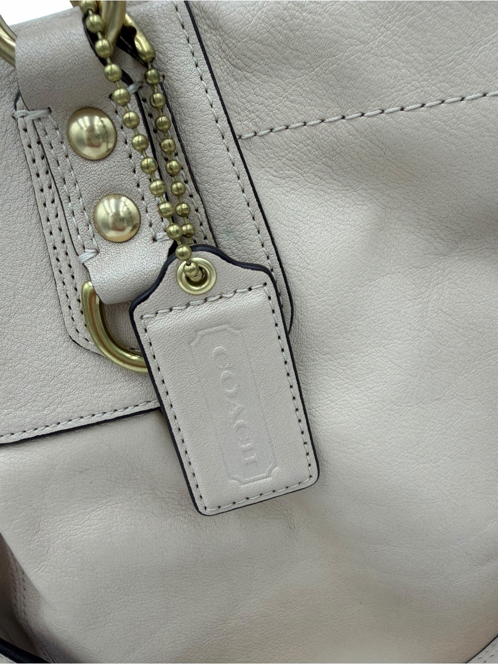 Coach Ashley Leather Carryall Satchel F15513 Bone Pink Lining NWT - Picture 4 of 13